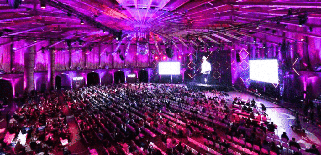 Keynote speaker on stage